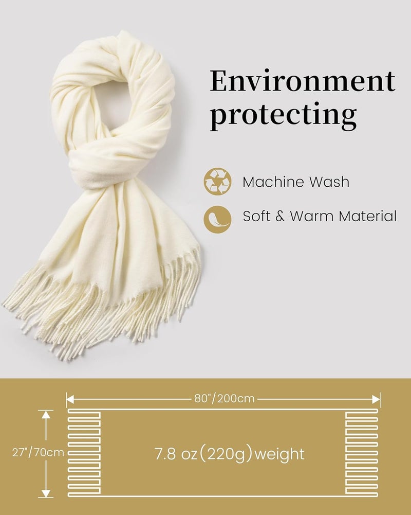 Ymomode Store Scarfs for Women Pashmina Shawls and Wraps for Evening Dress Bridesmaid Wedding Bridal Winter Warm Long Large Scarves - Image 2